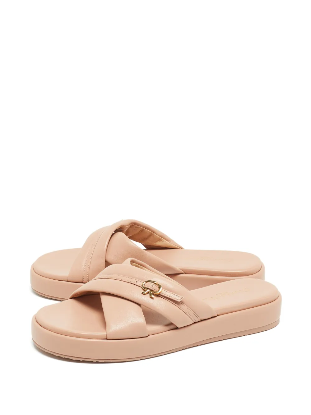 Gianvito Rossi Pre-owned Alima sandalen met kruisbandjes - Beige