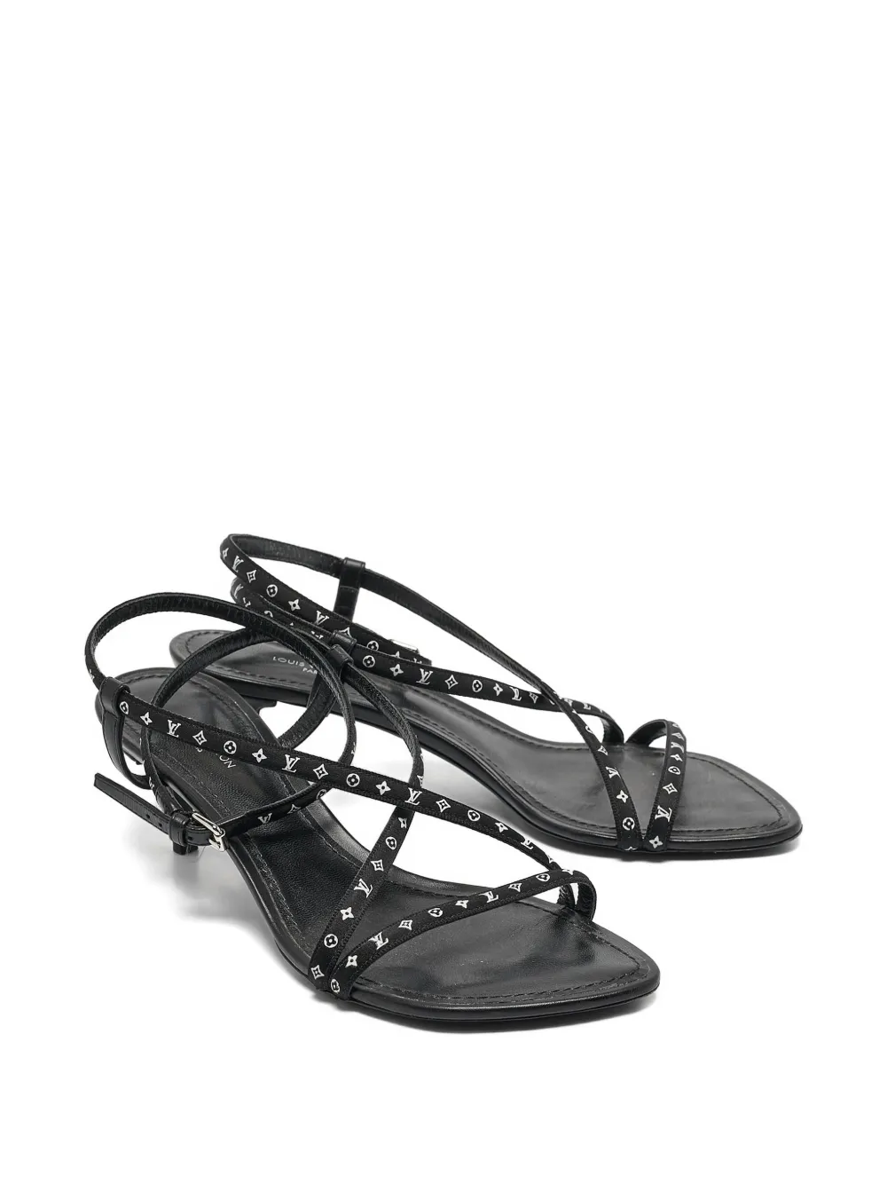 Louis Vuitton Pre-Owned 2024 canvas sandalen met monogram - Zwart