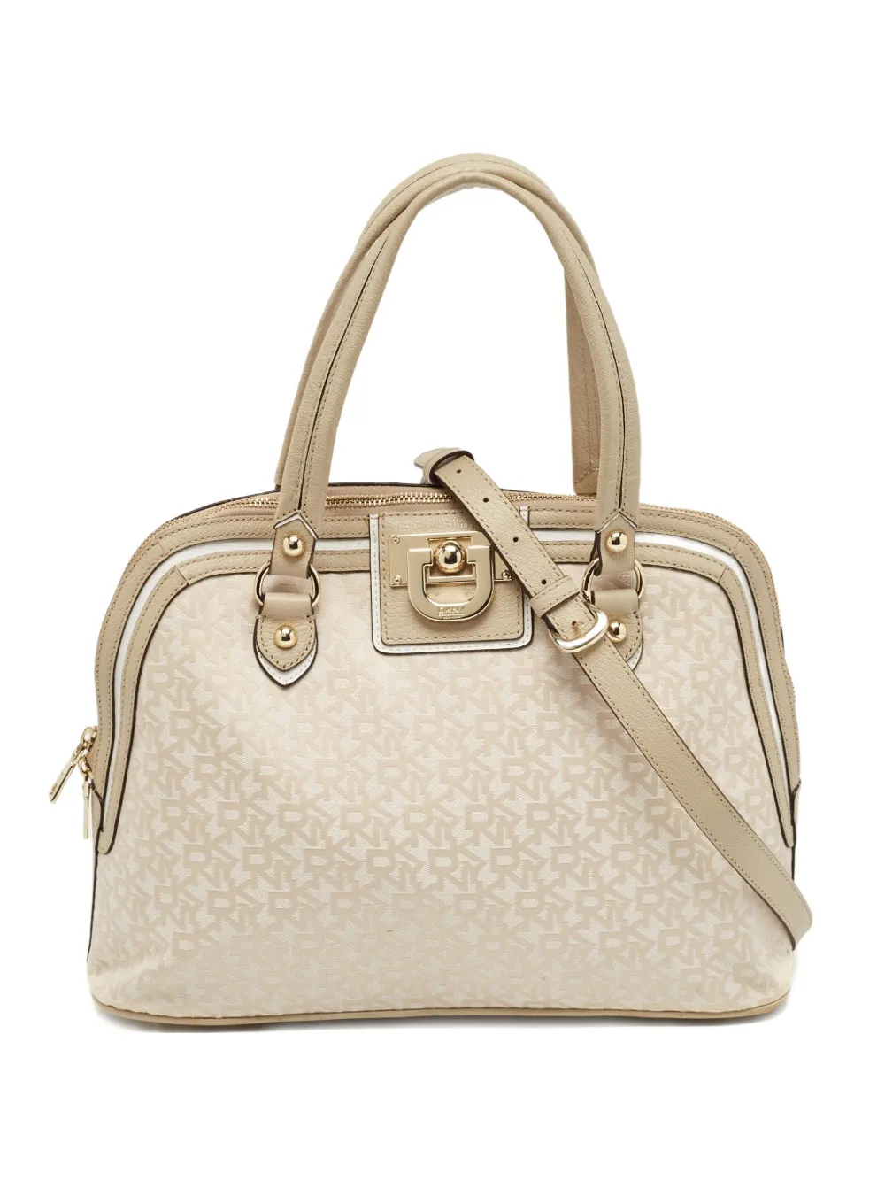 monogram-pattern tote bag