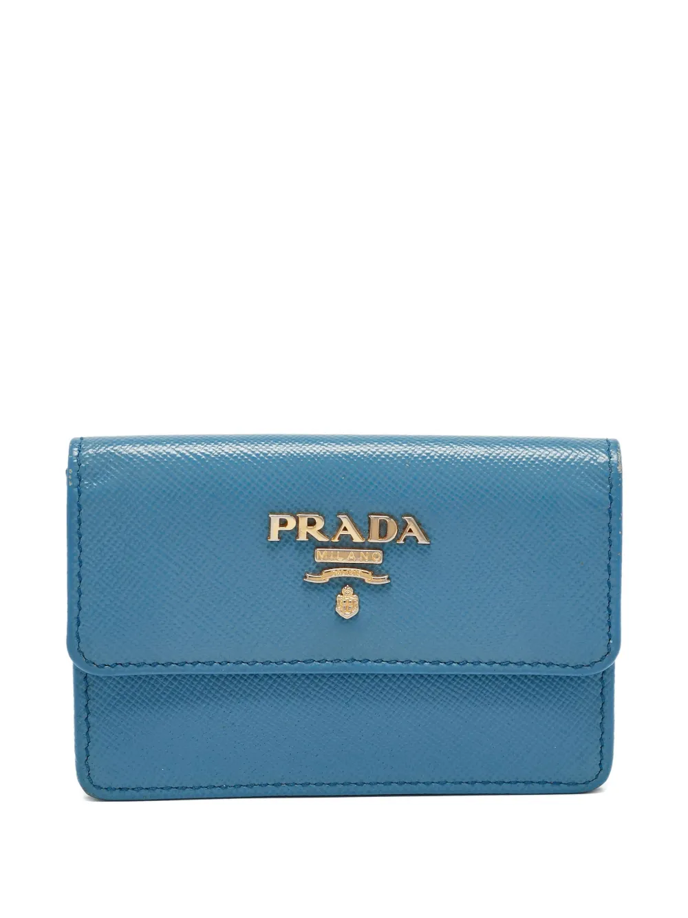 Prada Pre-Owned leather cardholder - ブルー Prada Pre-Owned leather cardholder - ブルー
