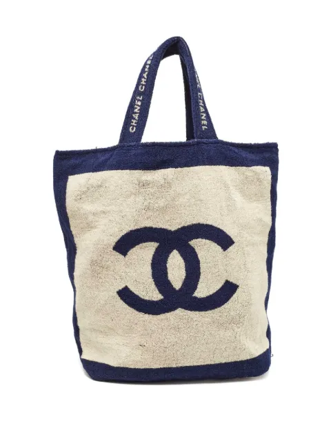 CHANEL Pre-Owned CC terry-cloth tote bag