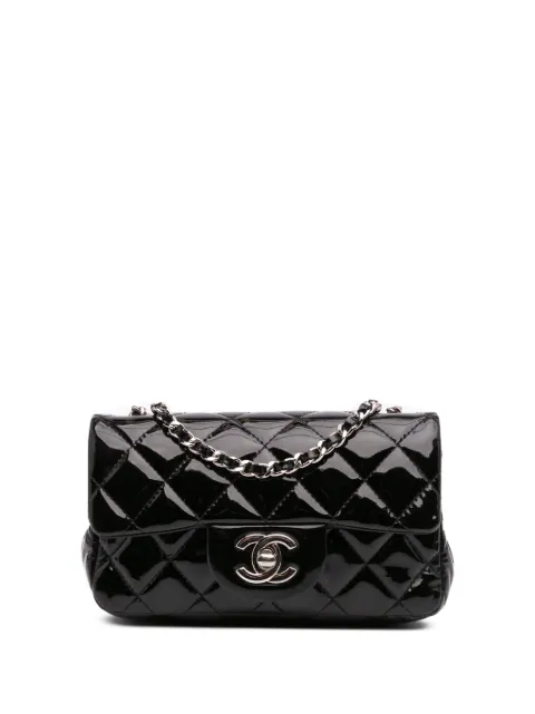 CHANEL Pre-Owned 2012-2013 Extra Mini Rectangular Classic Patent Single Flap crossbody bag