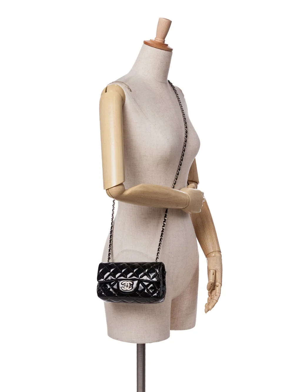 CHANEL Pre-Owned 2012-2013 Extra Mini Rectangular Classic Patent Single Flap crossbody bag | Pre-Owned | Image 2