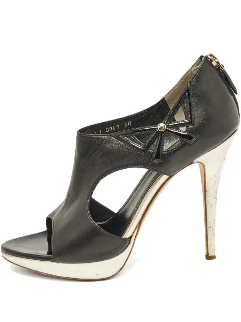 Christian Dior Pre-Owned 110mm bow-detail leather pumps