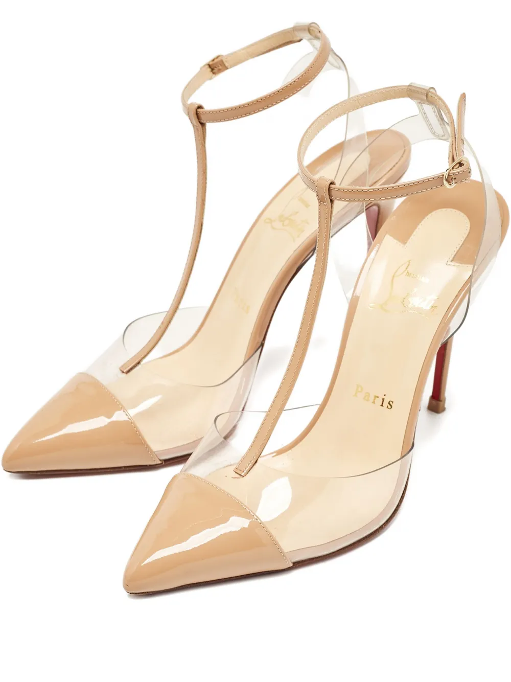 Christian Louboutin Pre-Owned 110mm Nosy patent pumps - ニュートラル Christian Louboutin Pre-Owned 110mm Nosy patent pumps - ニュートラル