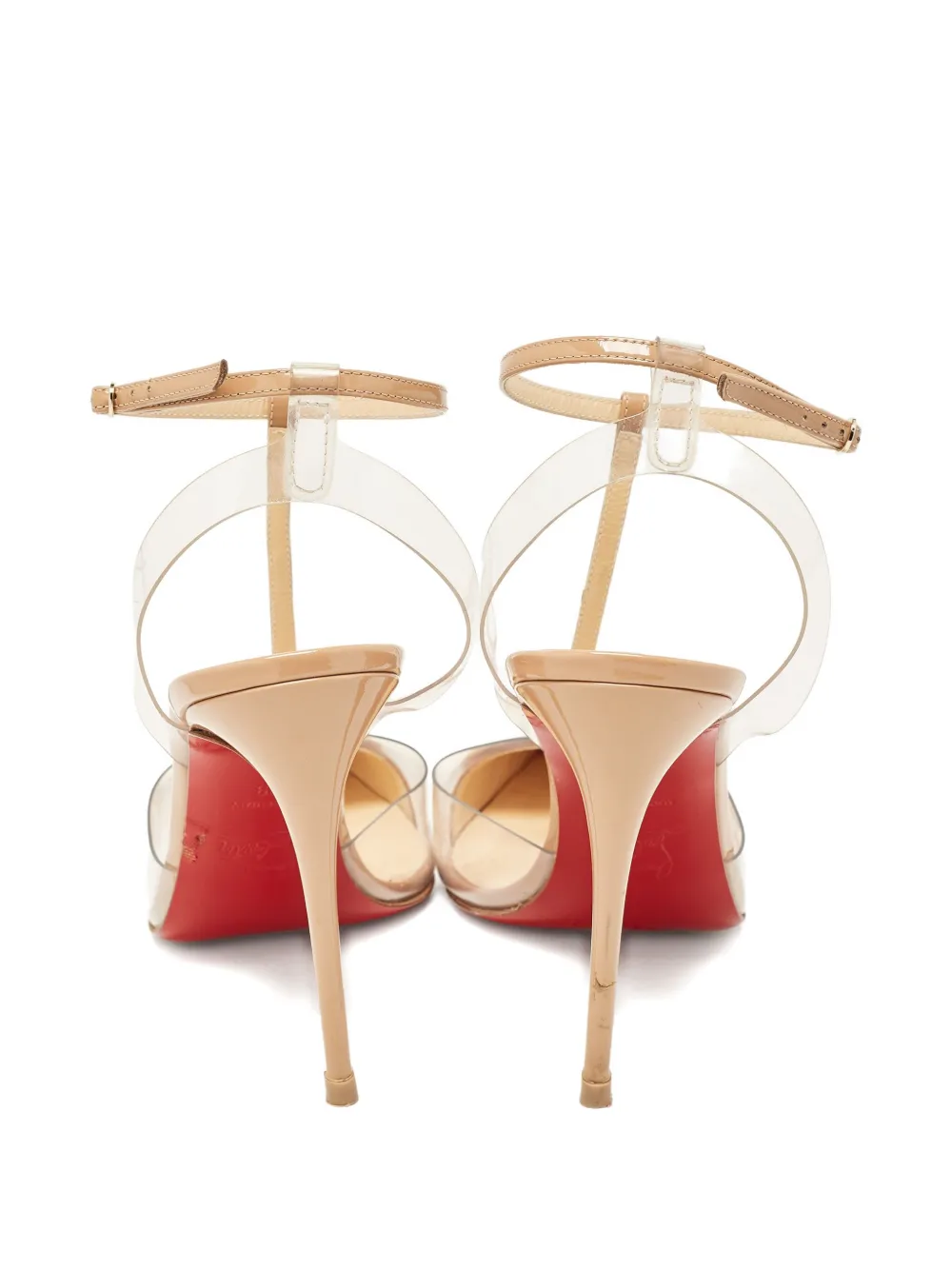 Christian Louboutin Pre-Owned 110 mm Nosy lakleren pumps - Beige