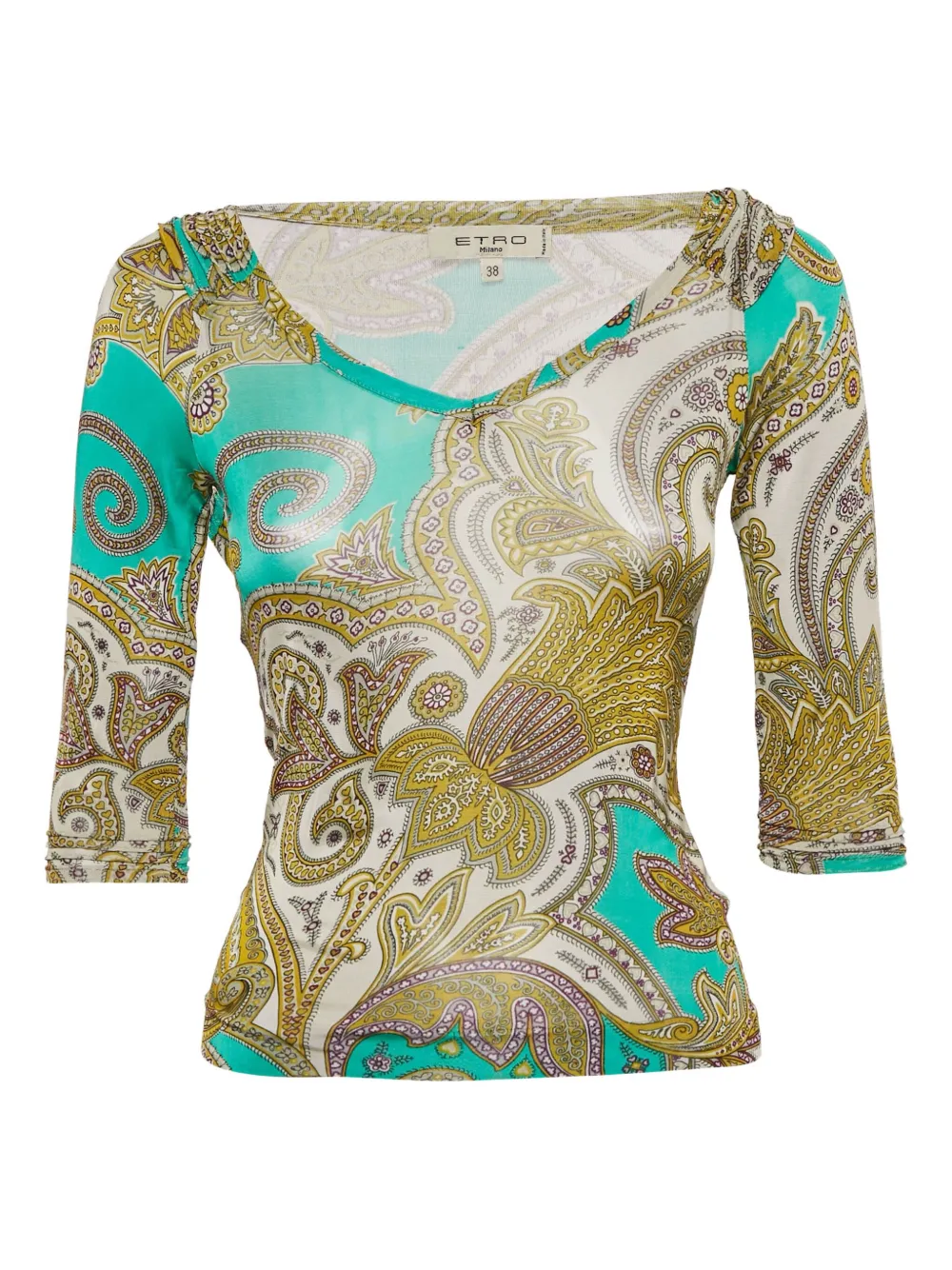 Etro Pre-Owned T-shirt con stampa paisley - Toni neutri