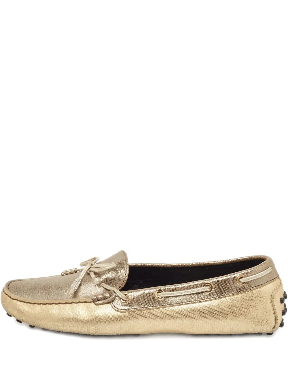 Tod's Vintage スエード ローファー - ゴールドトーン Tod's Vintage スエード ローファー - ゴールドトーン