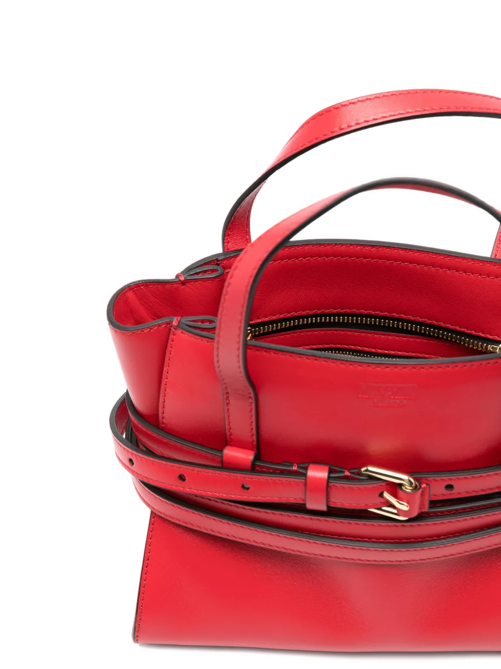 Moschino Small Tie Me Tote Bag In Red