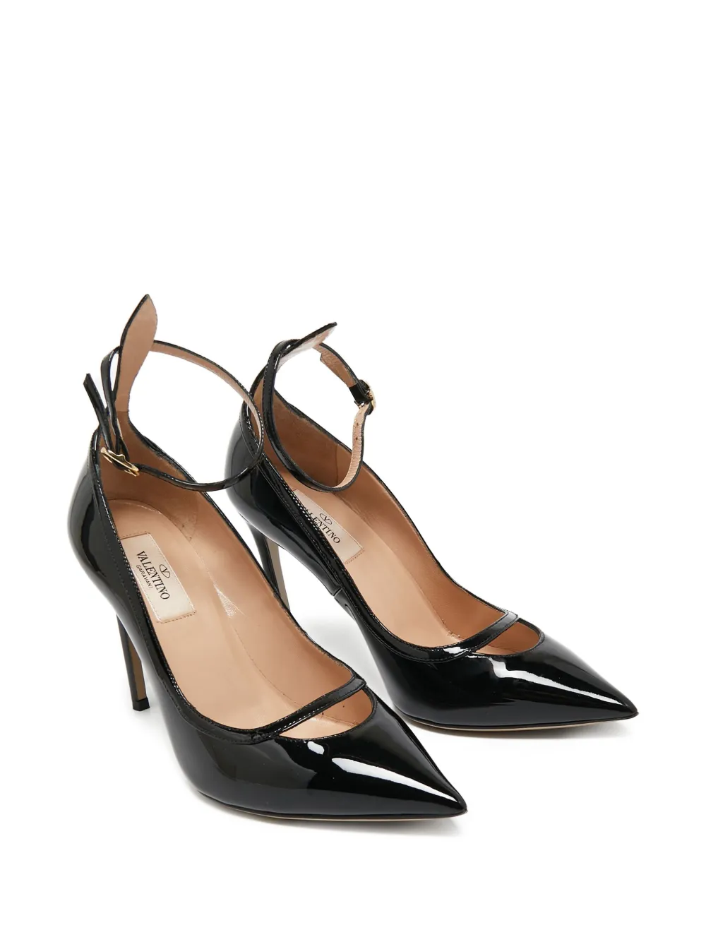 Valentino Garavani Pre-Owned 100 mm leren pumps met hakken - Zwart