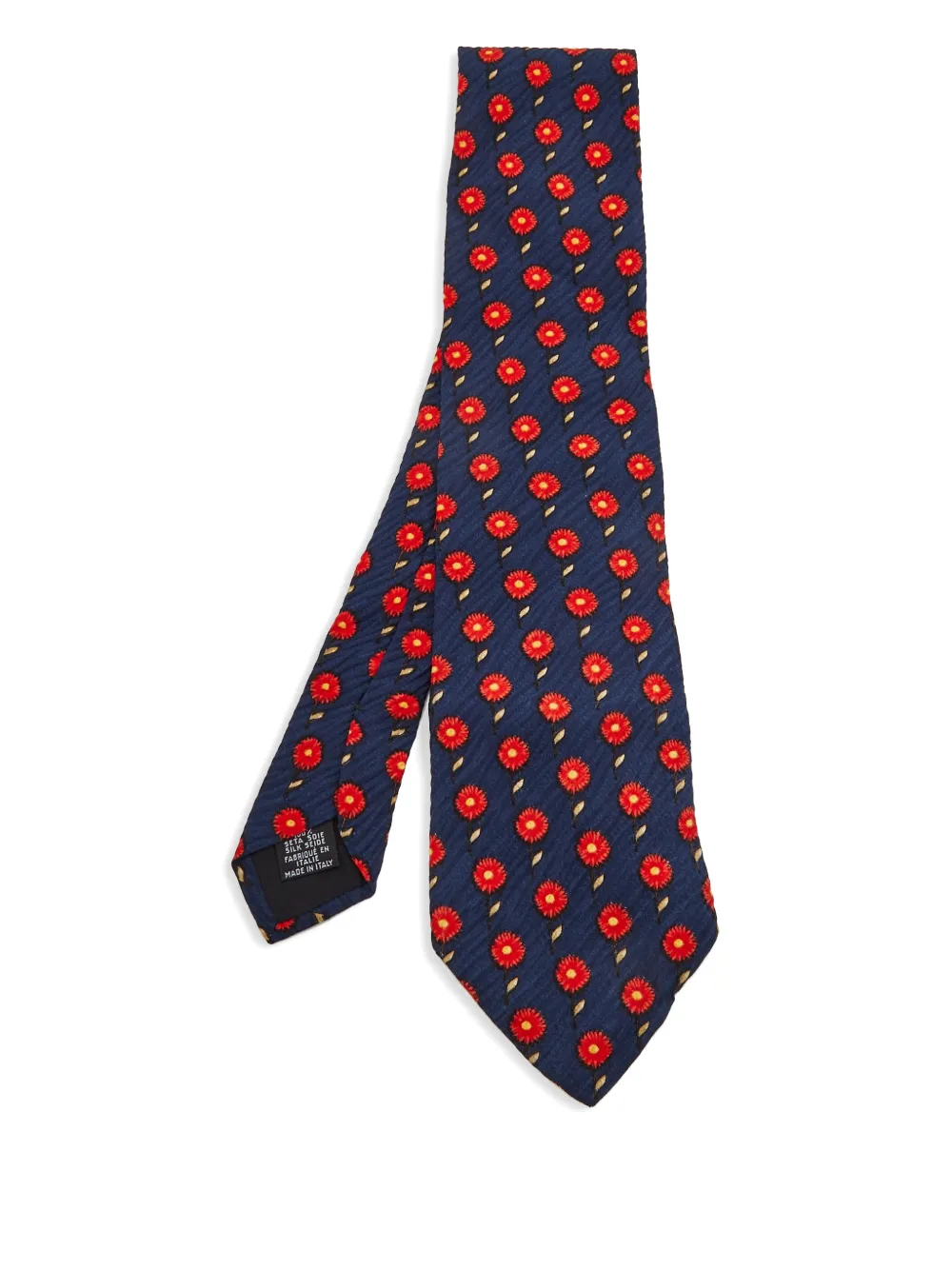 BOSS floral-print tie - Blu