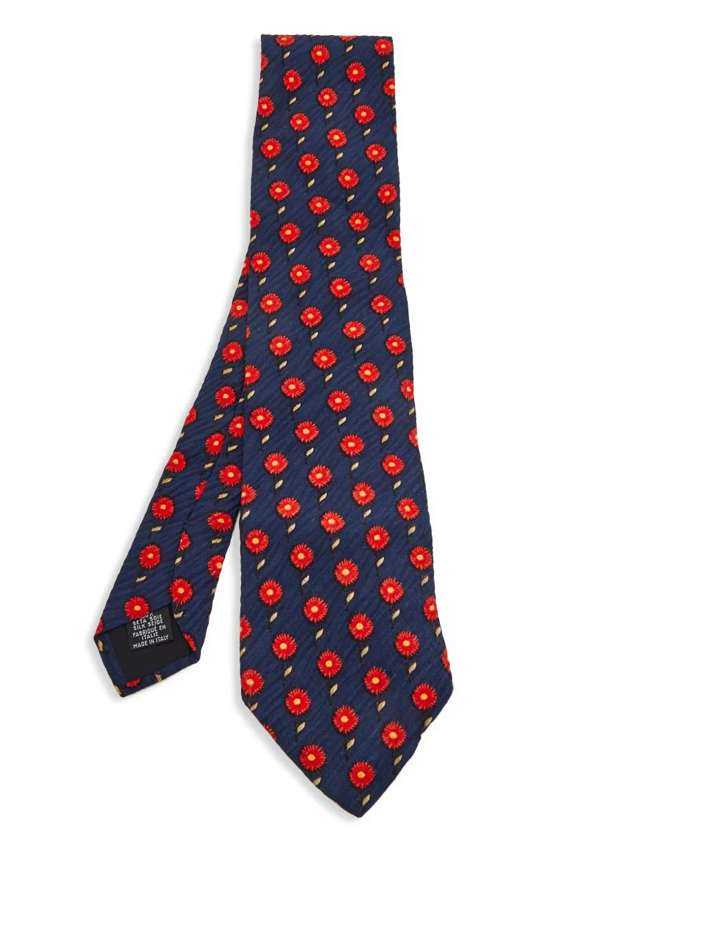BOSS floral-print tie - Blu