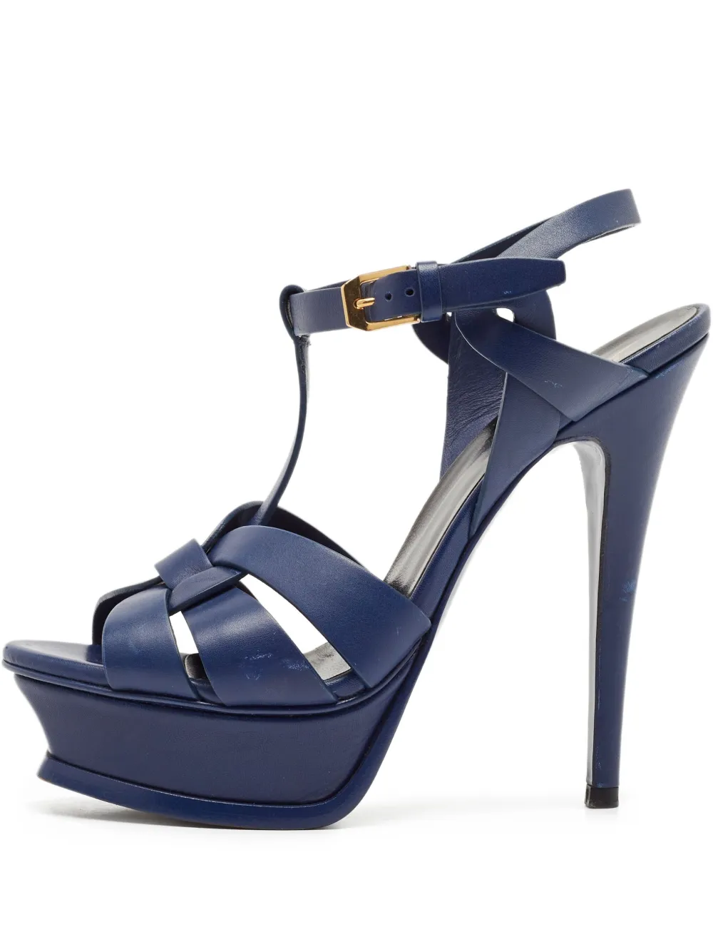 Saint Laurent Pre-Owned 100mm Tribute sandals | Blue | Image 1