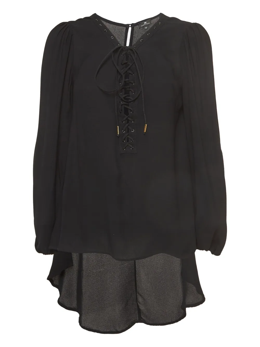 Elisabetta Franchi lace-up blouse | Black | Image 1