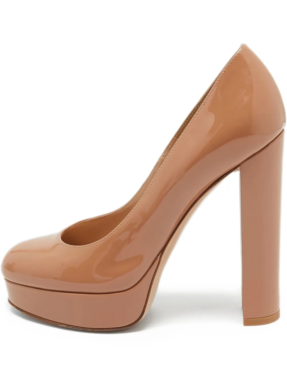 Gianvito Rossi 125mm patent-leather platform pumps | Neutrals | Image 1