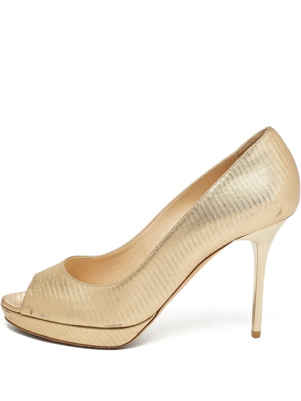 Jimmy Choo Pre-Owned 115mm Luna pumps | Gold | Image 1