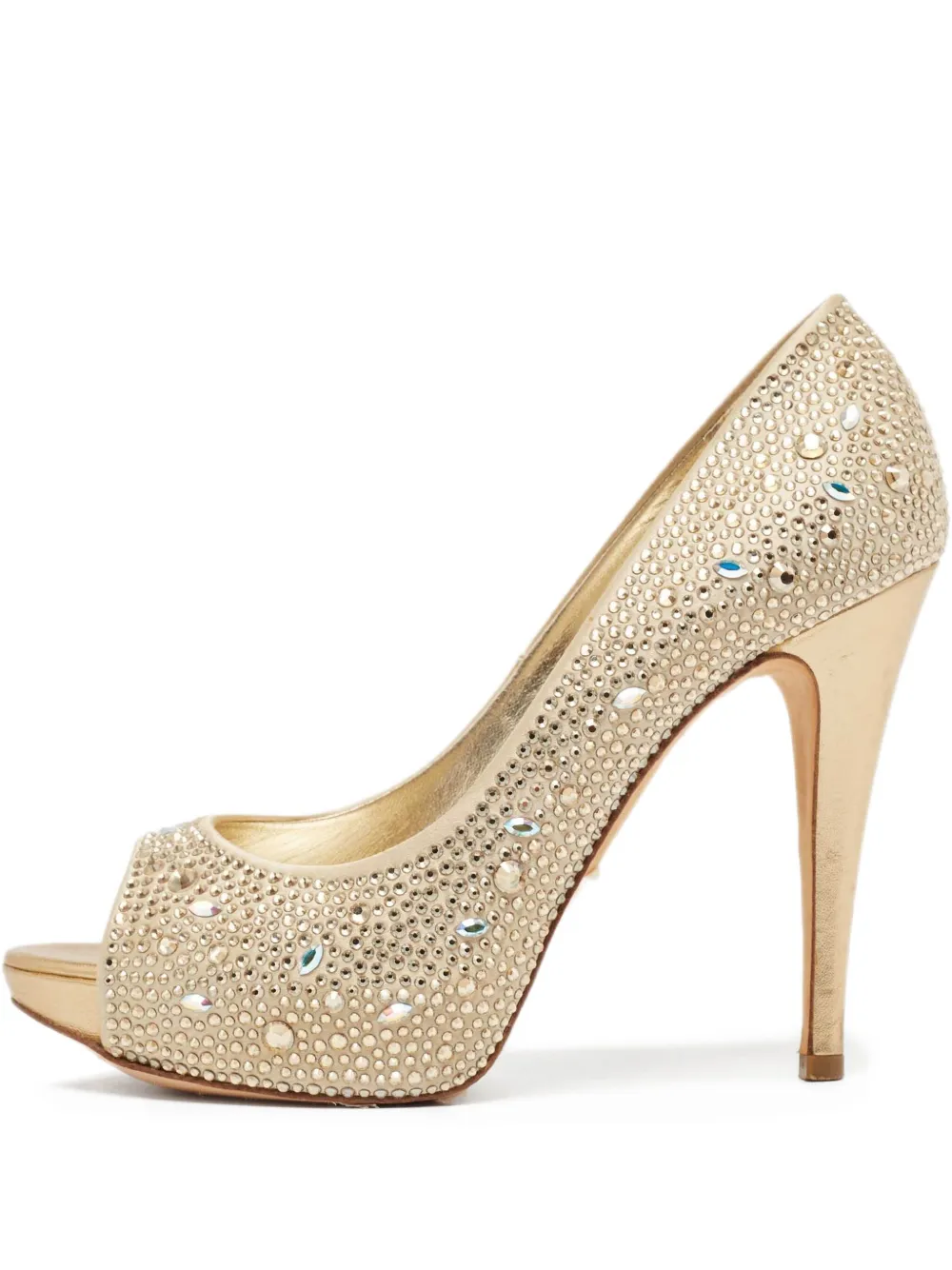 Gina 120mm crystal-embellished sandals | Gold | Image 1