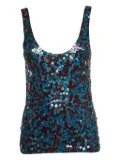 Emporio Armani Pre-Owned sequin-embellished tank top - Blue