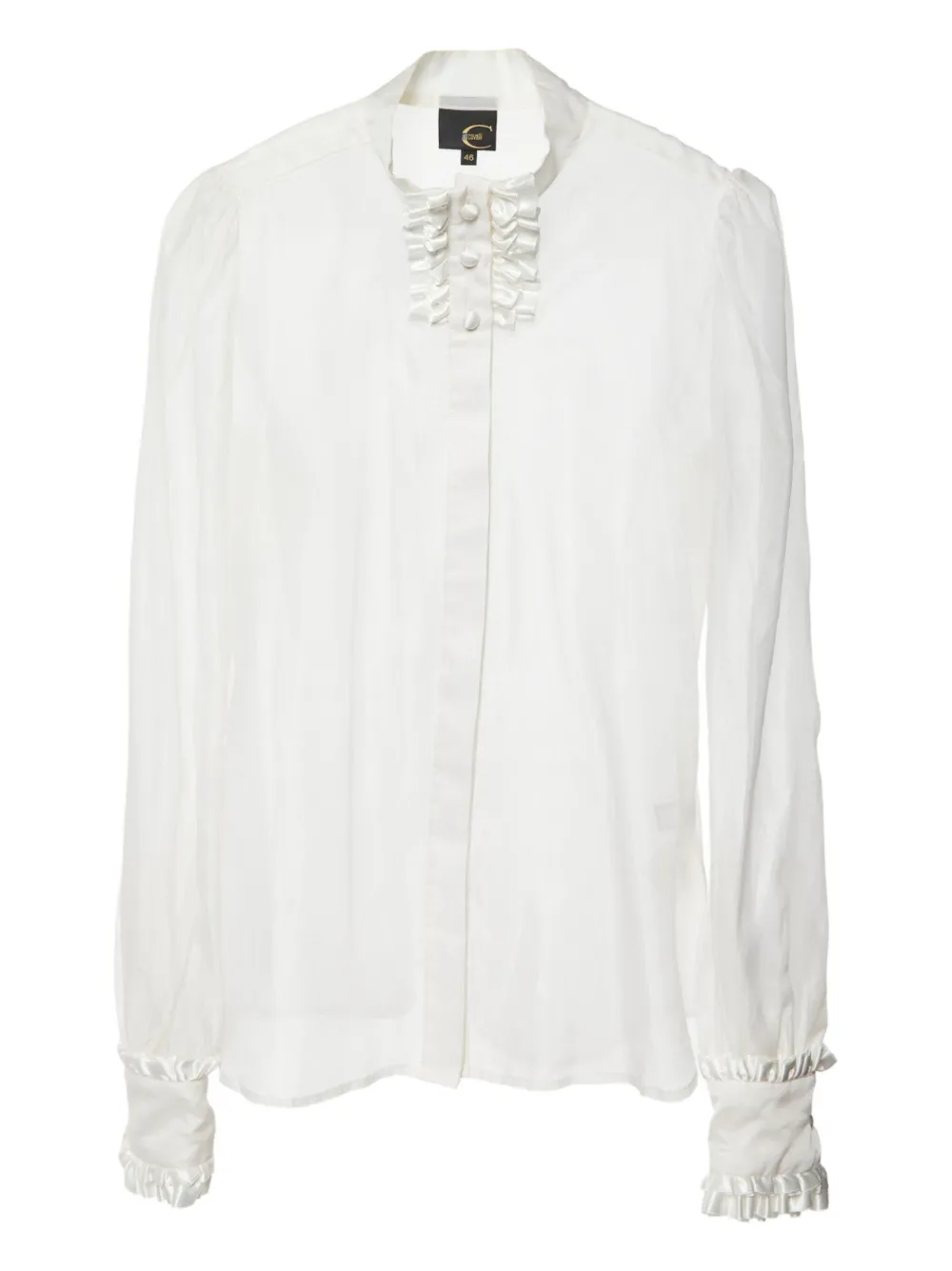Just Cavalli Vintage ラッフル シャツ - ホワイト Just Cavalli Vintage ラッフル シャツ - ホワイト