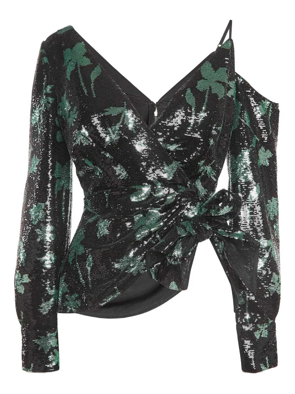 Self-Portrait sequined top | Black | Image 1