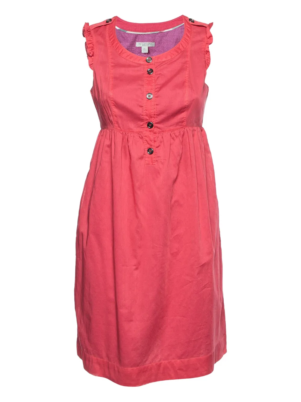 Burberry Pre-Owned Kleid mit Rüschendetail - Rot