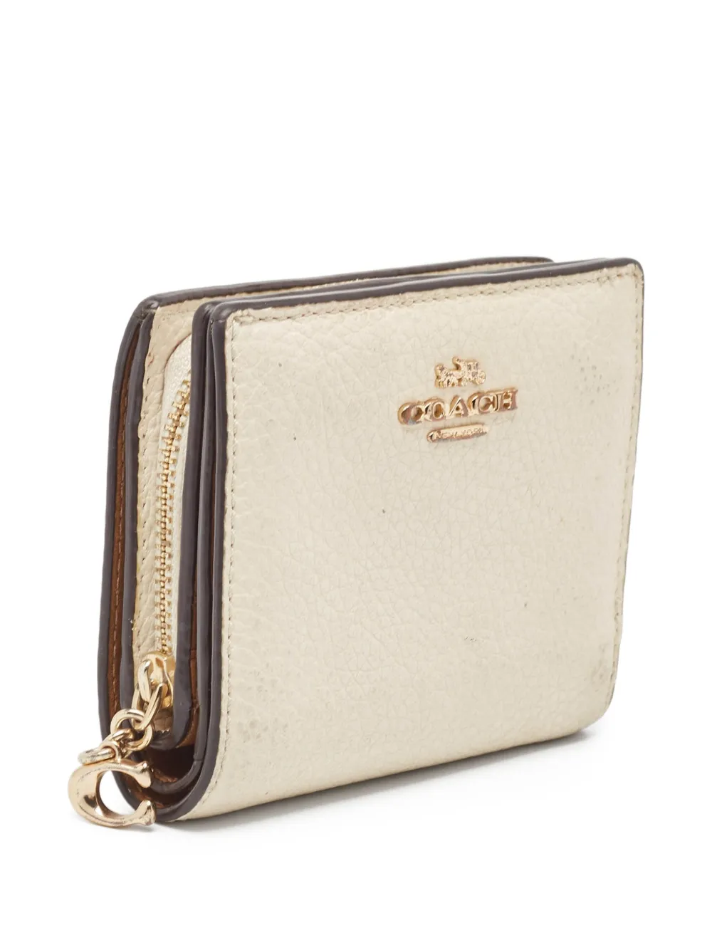 Pre-owned Coach Vintage Snap Textured Zip-around Wallet