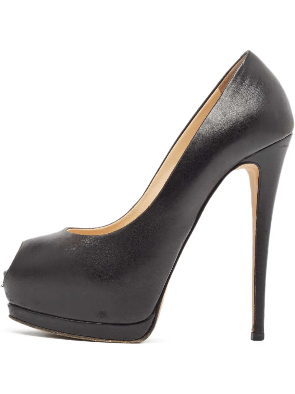 Giuseppe Zanotti Vintage pre-owned 80mm peep-toe platform heels | Black | Image 1