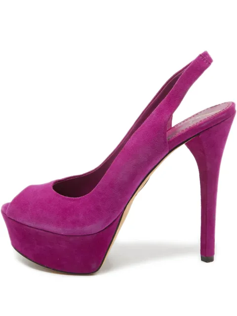 Brian Atwood pre-owned 135mm slingback platform sandals