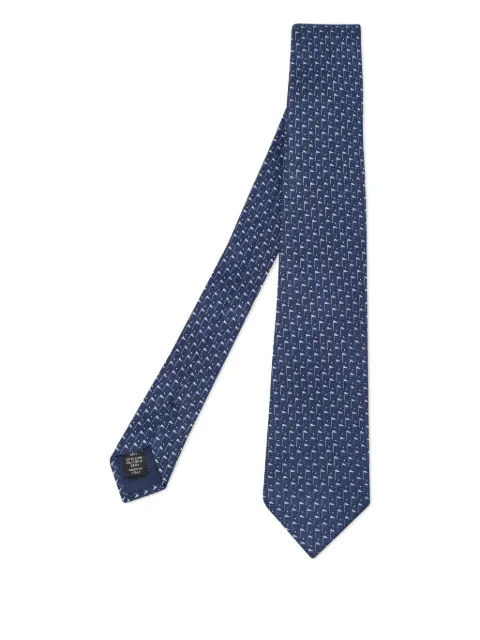 Ermenegildo Zegna Vintage flag-pattern silk tie