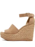 Stuart Weitzman pre-owned 120mm wedge espadrilles - Neutrals