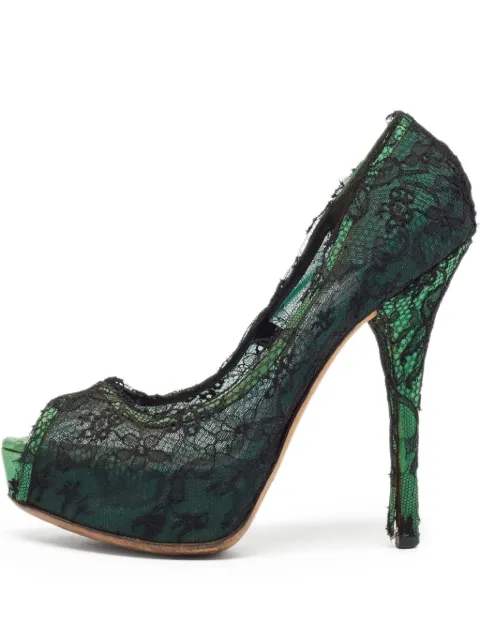Dolce & Gabbana Pre-Owned zapatillas de encaje