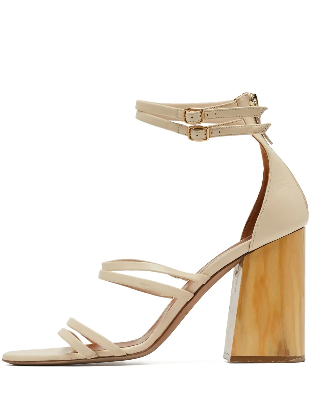 Malone Souliers pre-owned 100mm leather sandals | Neutrals | Image 1