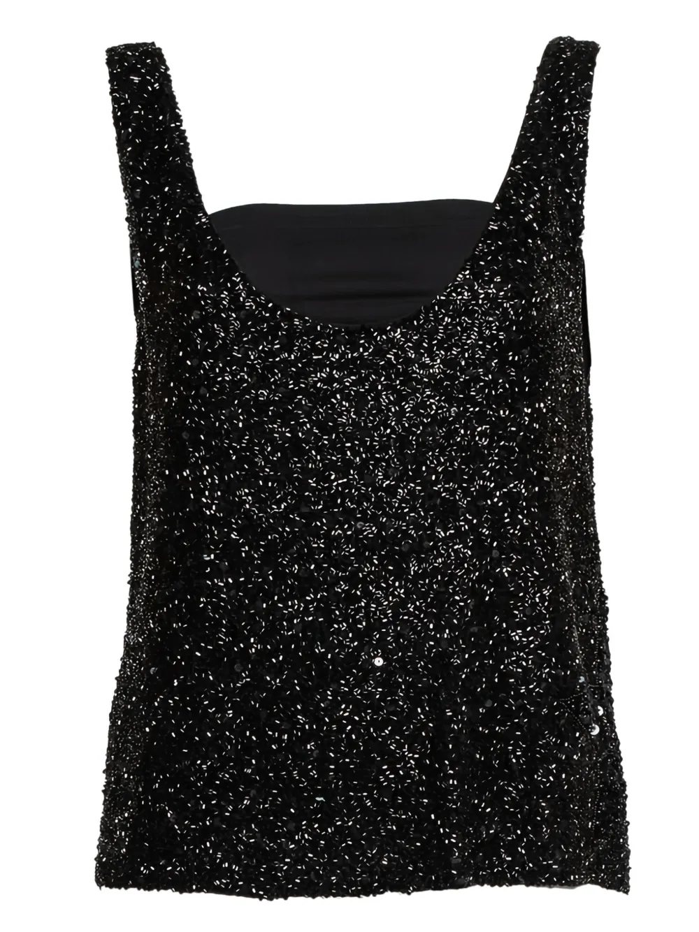 Retrofete glitter-detailing top | Black | Image 1