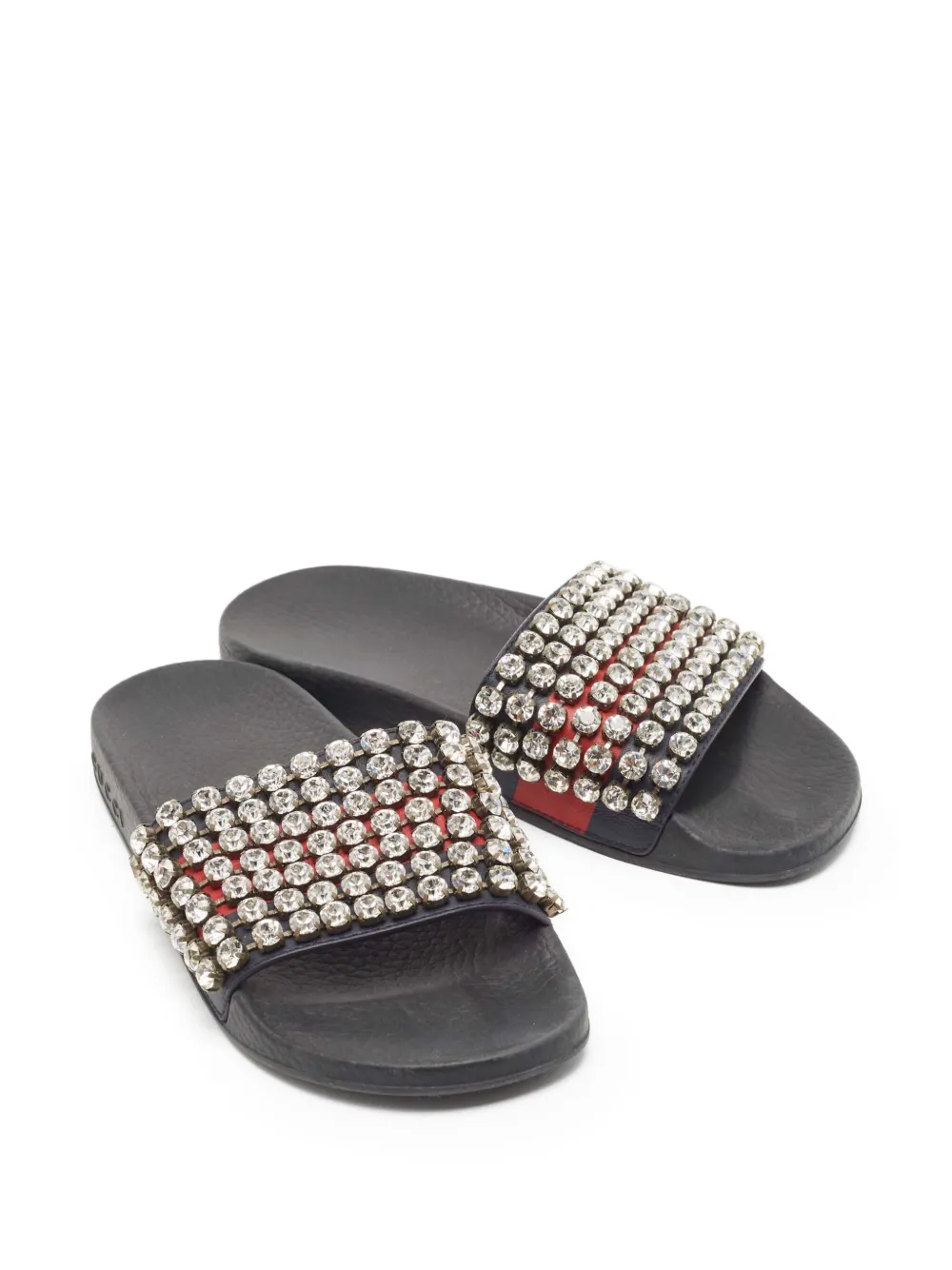 Gucci Pre-Owned Sandalen verfraaid met stras - Blauw