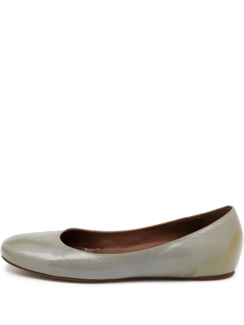 Marni Pre-Owned leather ballet flats | Grey | Image 1