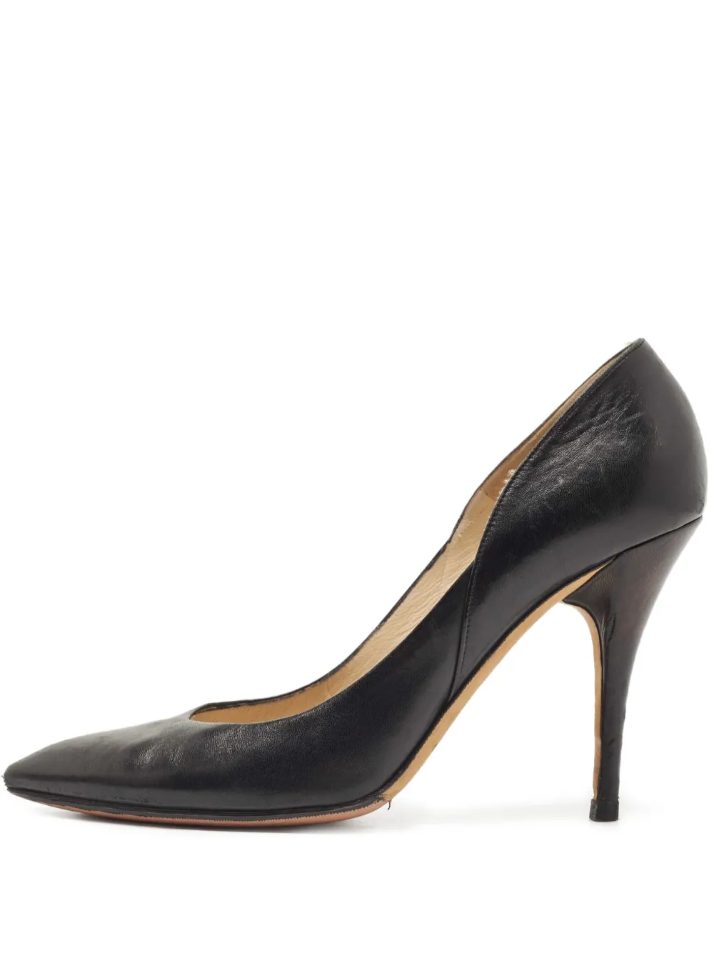 105mm leather pumps