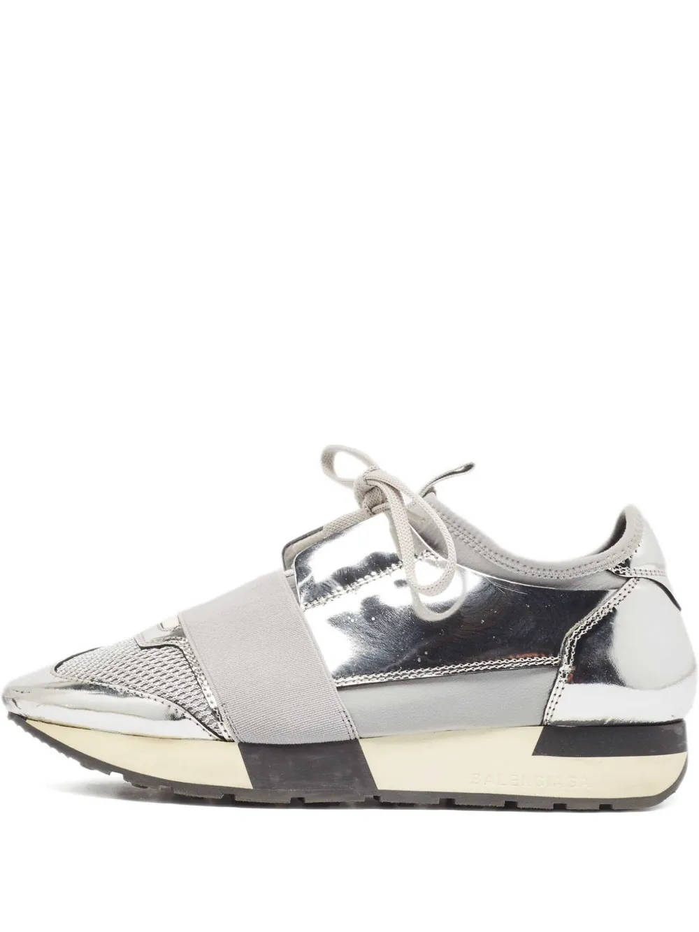 mesh leather sneakers