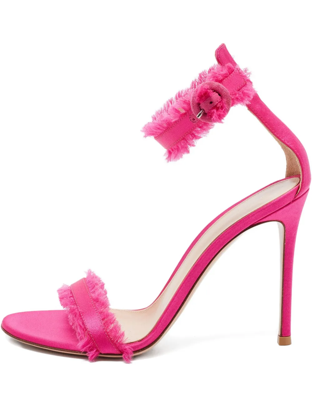 Gianvito Rossi 110mm frayed-edge heeled sandals | Pink | Image 1
