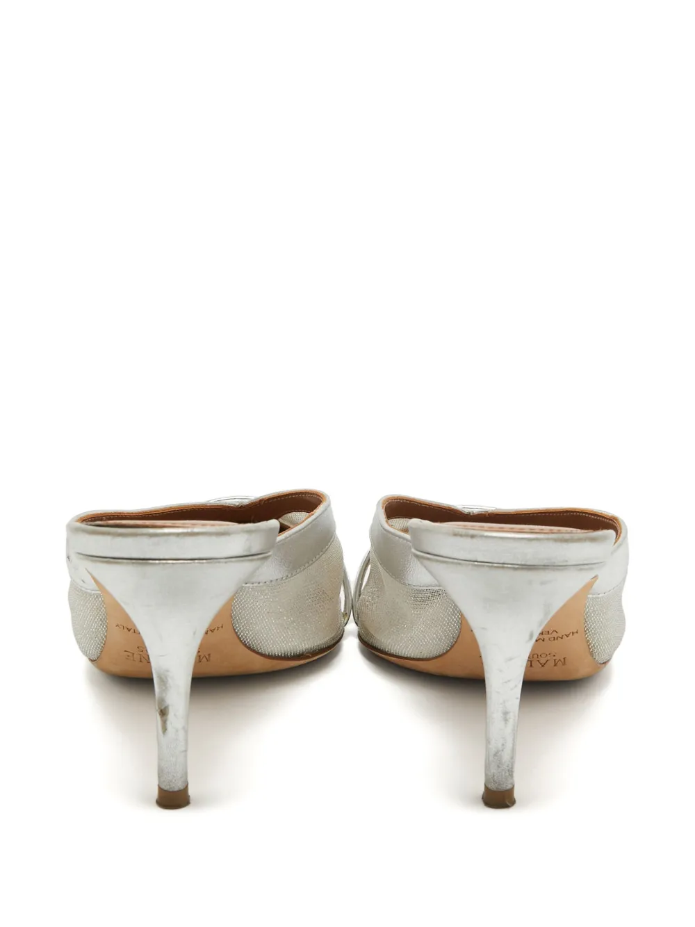 Malone Souliers メタリック パンプス 90mm | シルバートーン