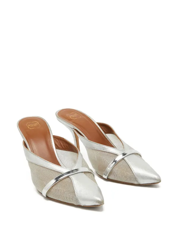 MALONE パンプス Malone Souliers メタリック パンプス 90mm | シルバートーン