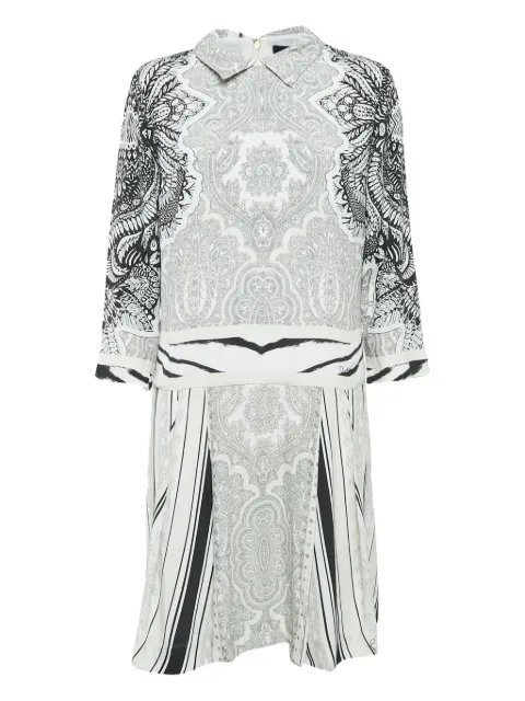 Roberto Cavalli Vintage 印花长袖中长连衣裙（典藏款）
