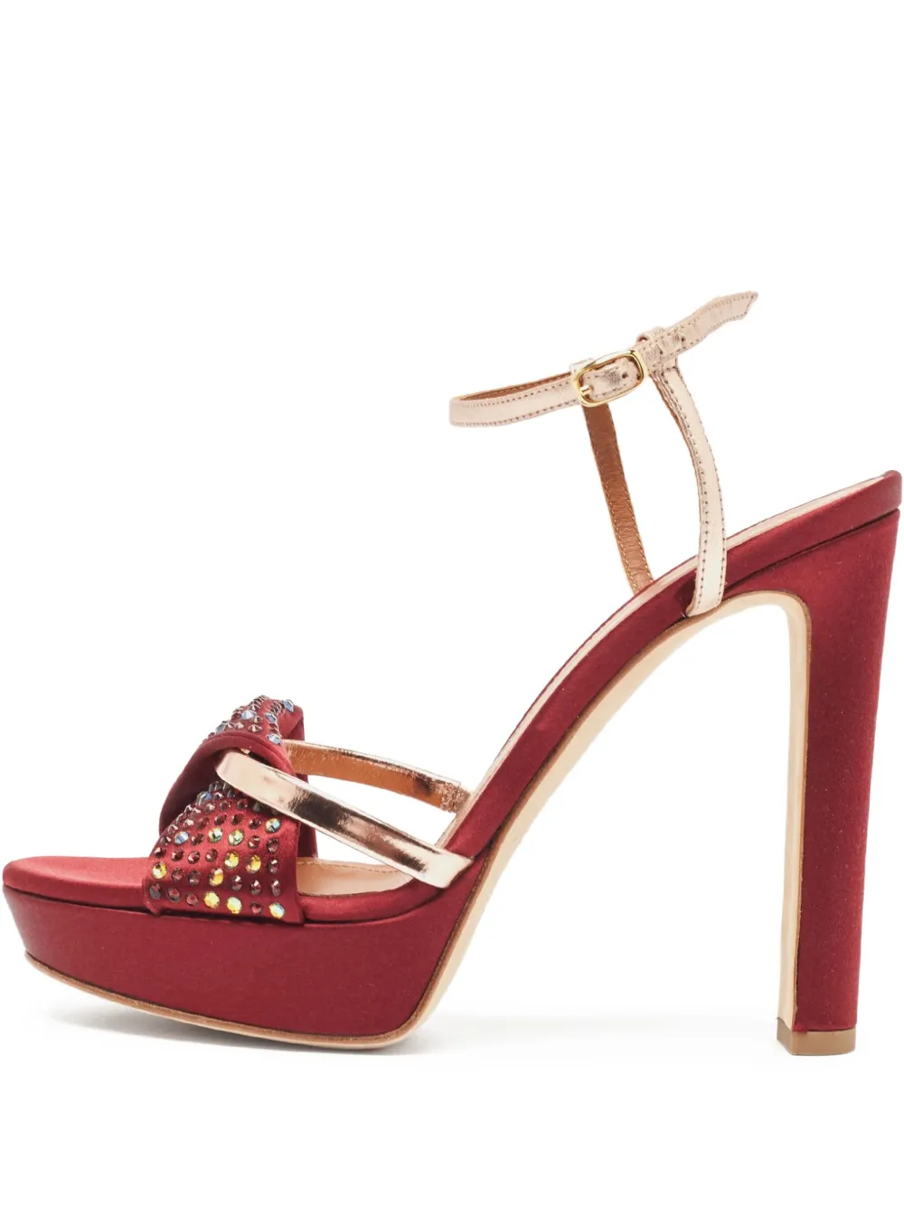 Malone Souliers pre-owned 110mm Lauren platform sandals | Red | Image 1