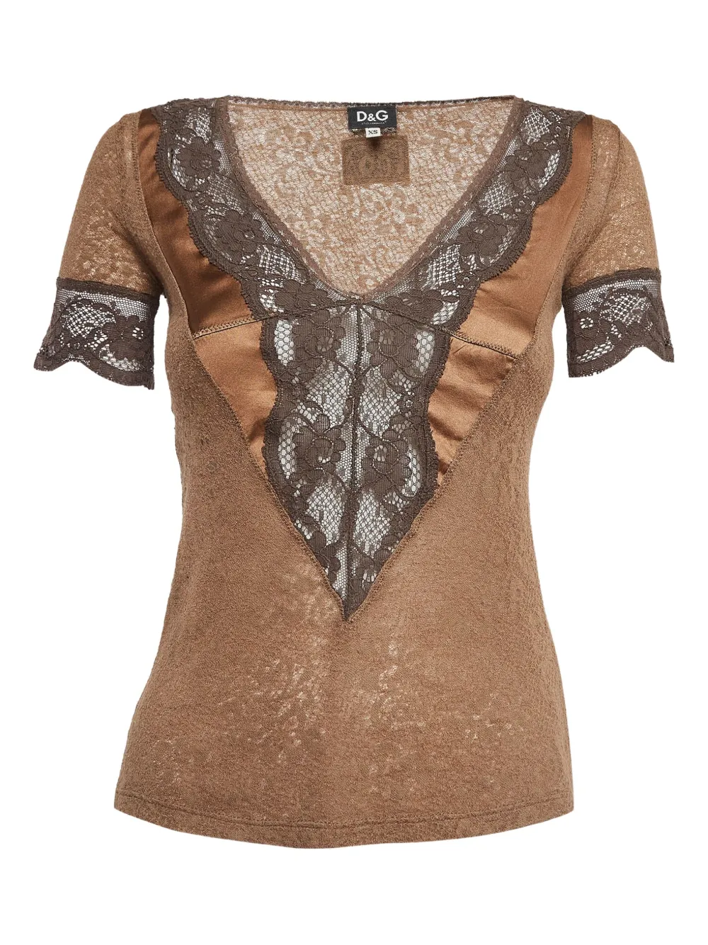 Dolce & Gabbana Pre-Owned panelled top | Brown | Image 1