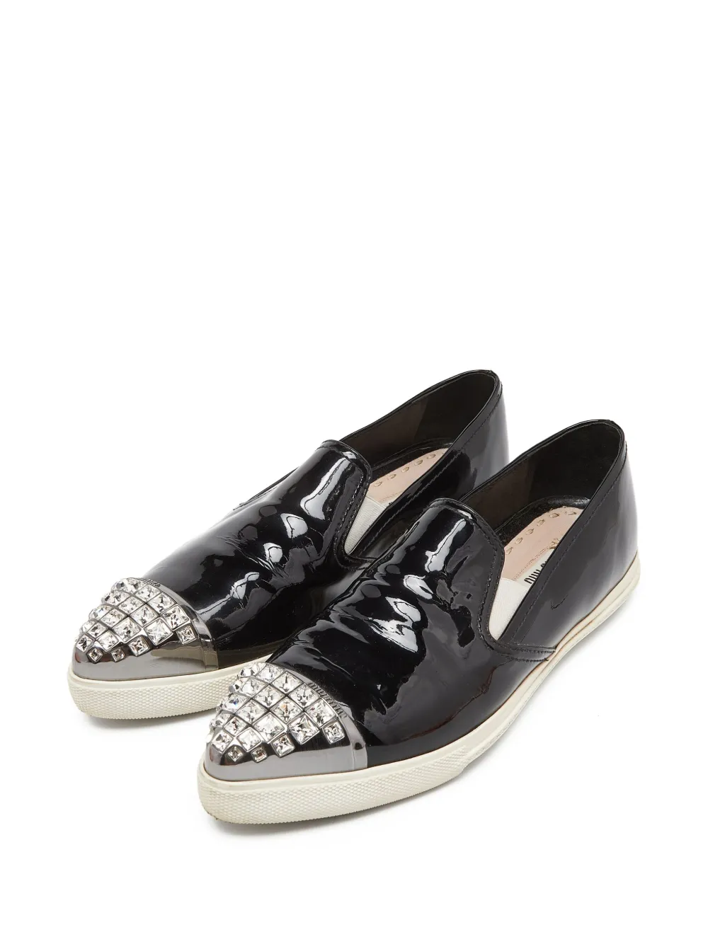 Miu Miu Pre-Owned tenis con acabado de charol | Image 2