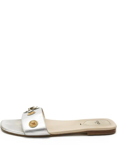 Fendi Pre-Owned floral-appliqué sandals