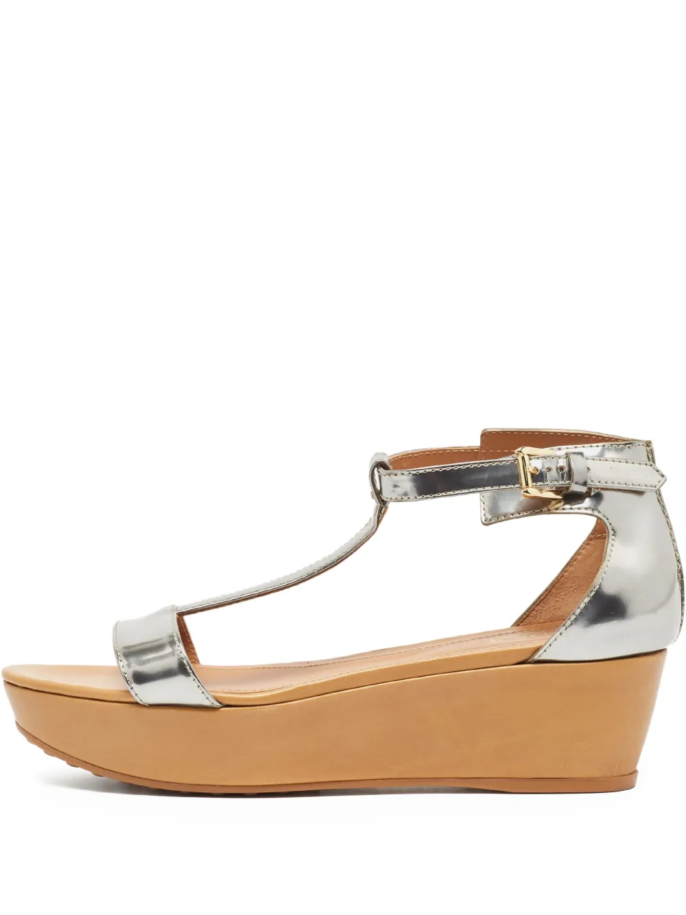 Tod's Vintage Pre-Owned 80mm leather platform sandals | Silver | Image 1