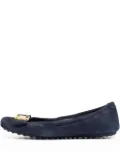 Louis Vuitton Pre-Owned bow-detail ballet flats - Blue