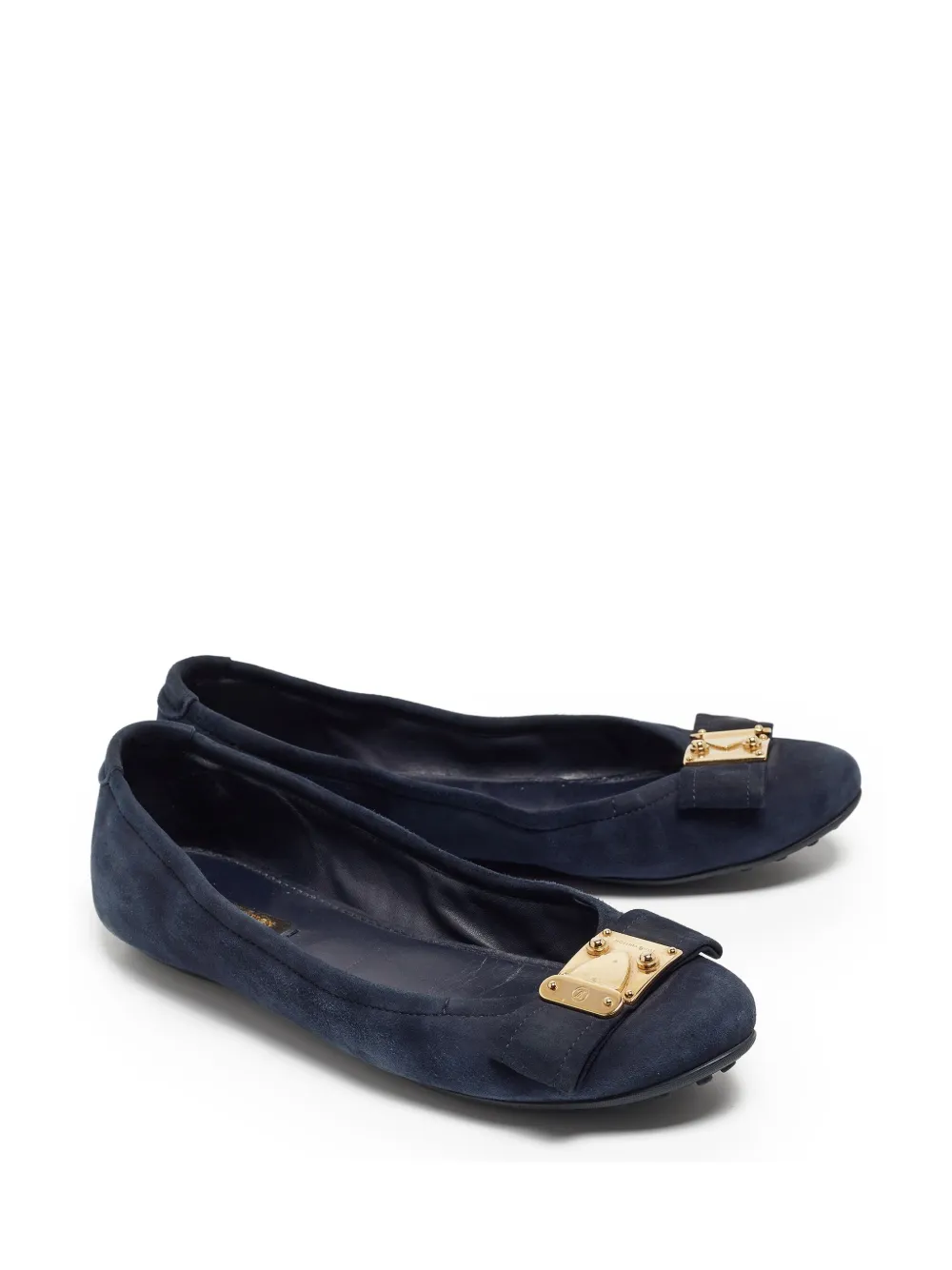 Louis Vuitton Pre-Owned Ballerina's met strikdetail - Blauw