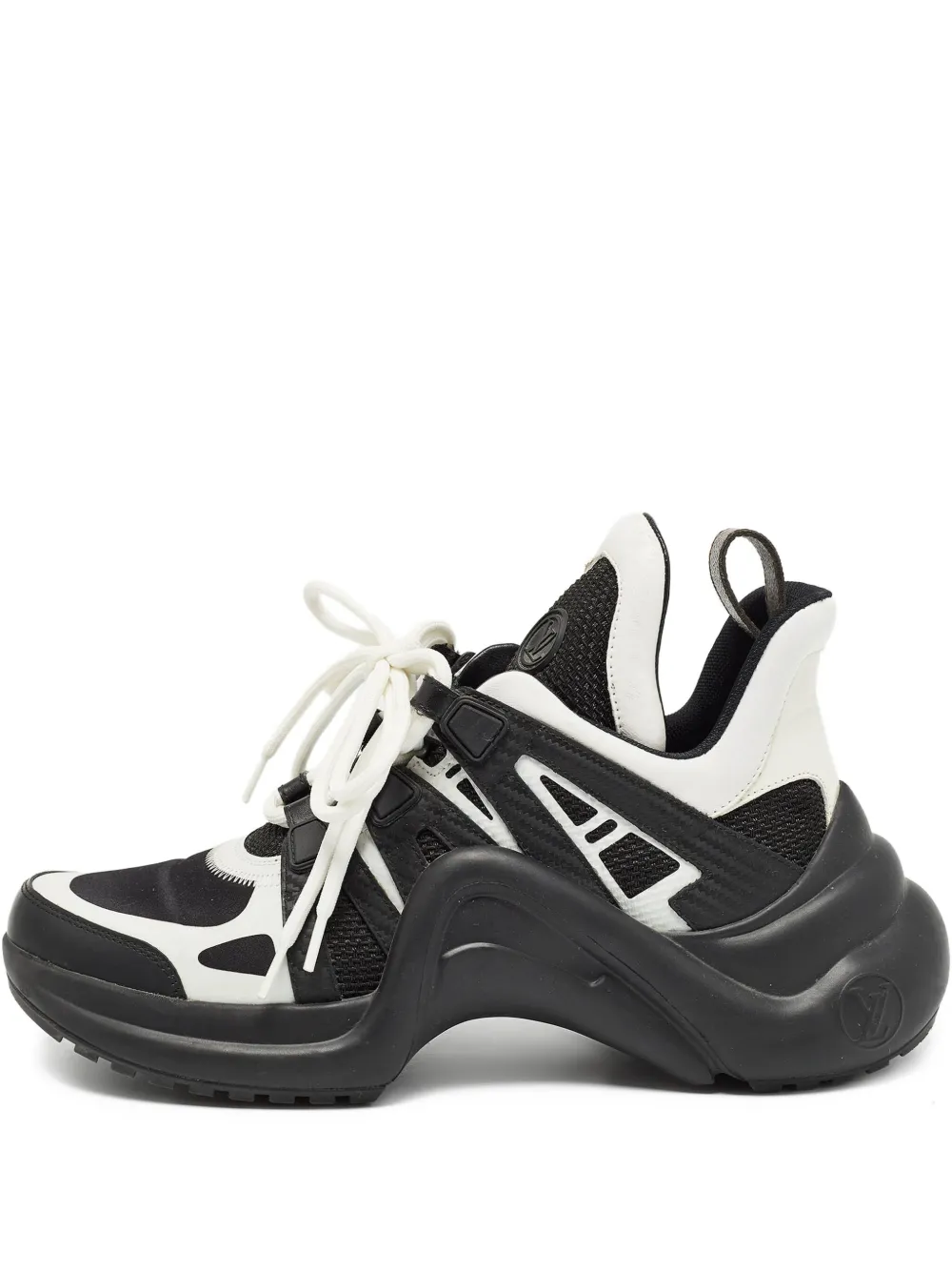 Louis Vuitton Pre-Owned panelled sneakers | Black | Image 1