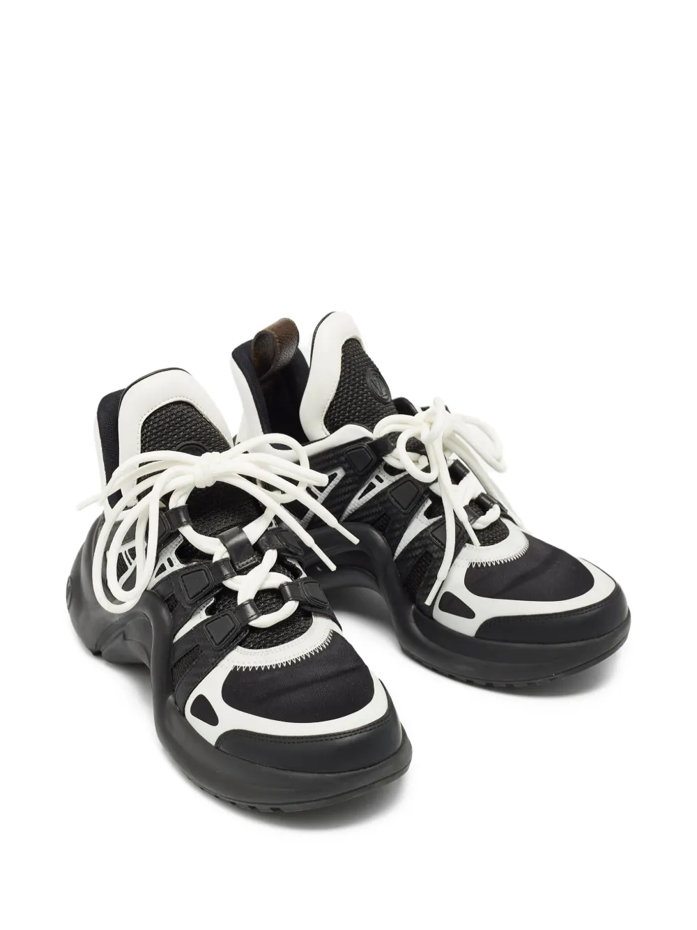 Louis Vuitton Pre-Owned Sneakers met vlakken - Zwart